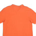 CHAPS Mens Orange Short Sleeve Plain L Polo Shirt Cotton Blend Casual
