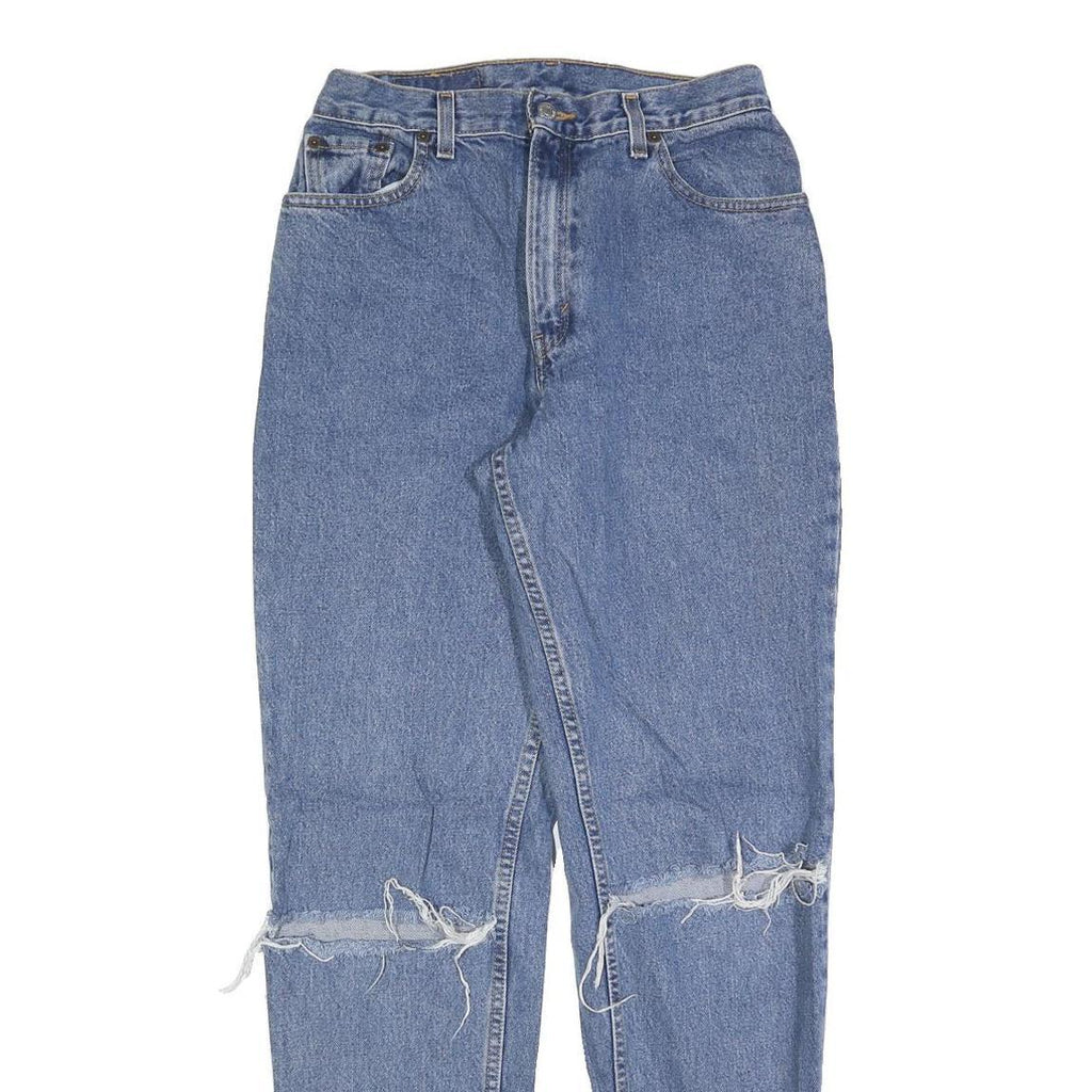 LEVI'S 550 Tapered Womens Jeans Blue Relaxed Denim Medium W28 L32 Distressed