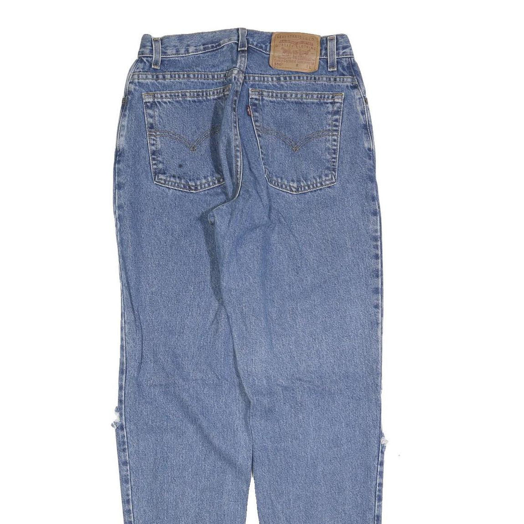 LEVI'S 550 Tapered Womens Jeans Blue Relaxed Denim Medium W28 L32 Distressed