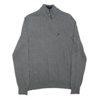 NAUTICA Mens Grey Patterned Pullover Crew Neck Basic Knit S Cotton Blend Jumper