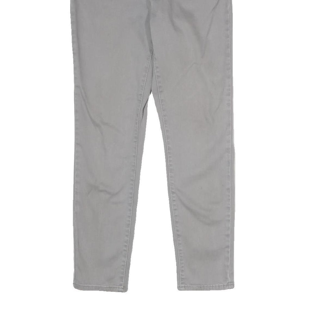 LEVI'S Womens Slim Grey Cotton Blend Zip Trousers W28 L26 Casual