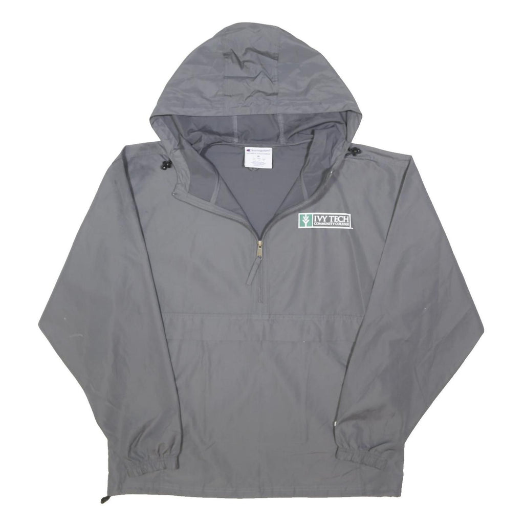 CHAMPION Mens Grey Ivy Tech Community College Hoodie Jacket M Polyester Zip