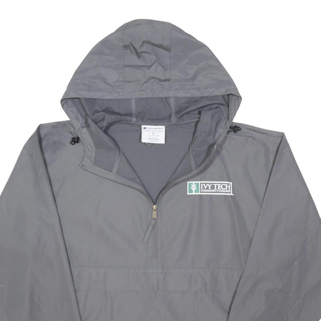 CHAMPION Mens Grey Ivy Tech Community College Hoodie Jacket M Polyester Zip