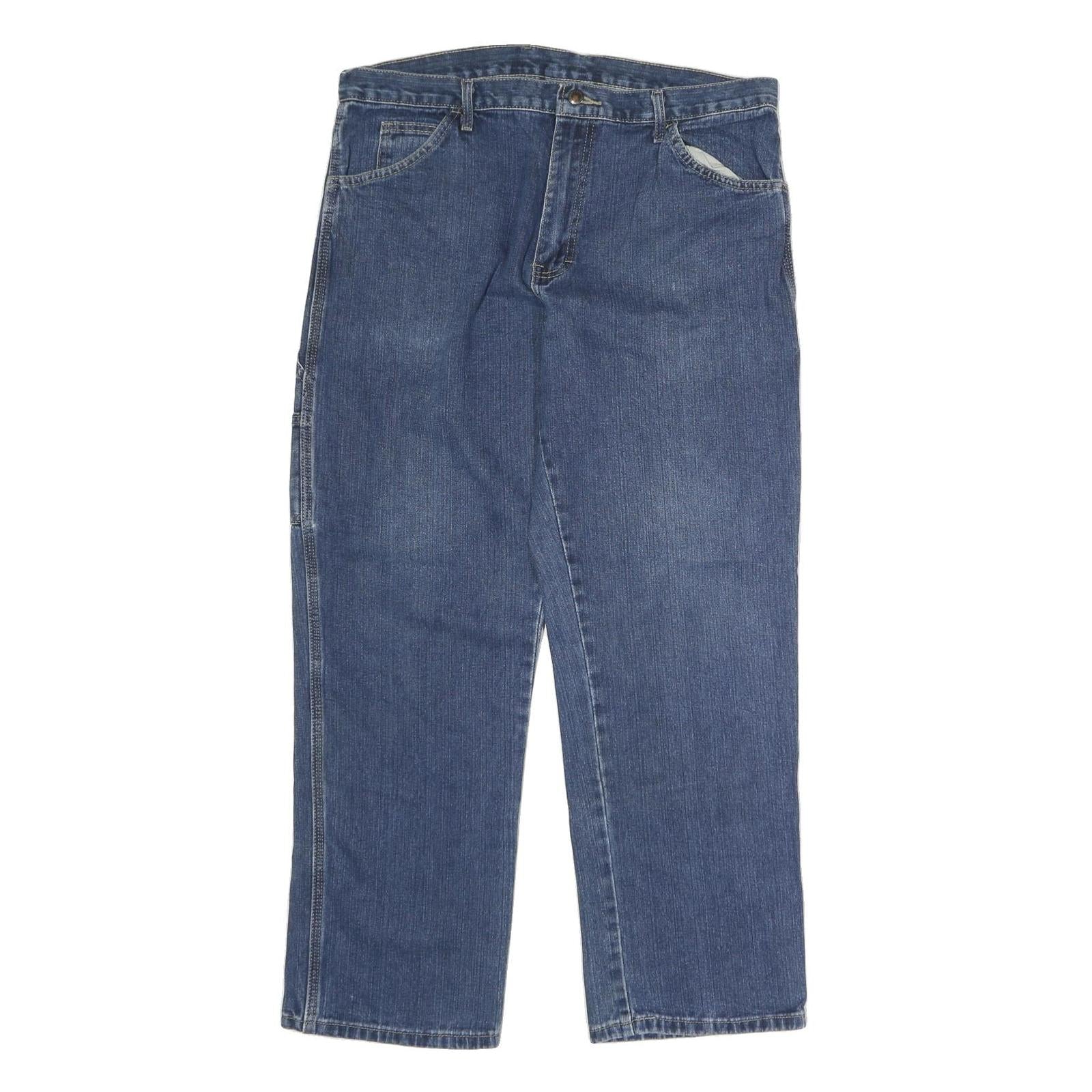 DICKIES Mens Jeans Blue Regular Straight Denim Medium W38 L35 Workwear