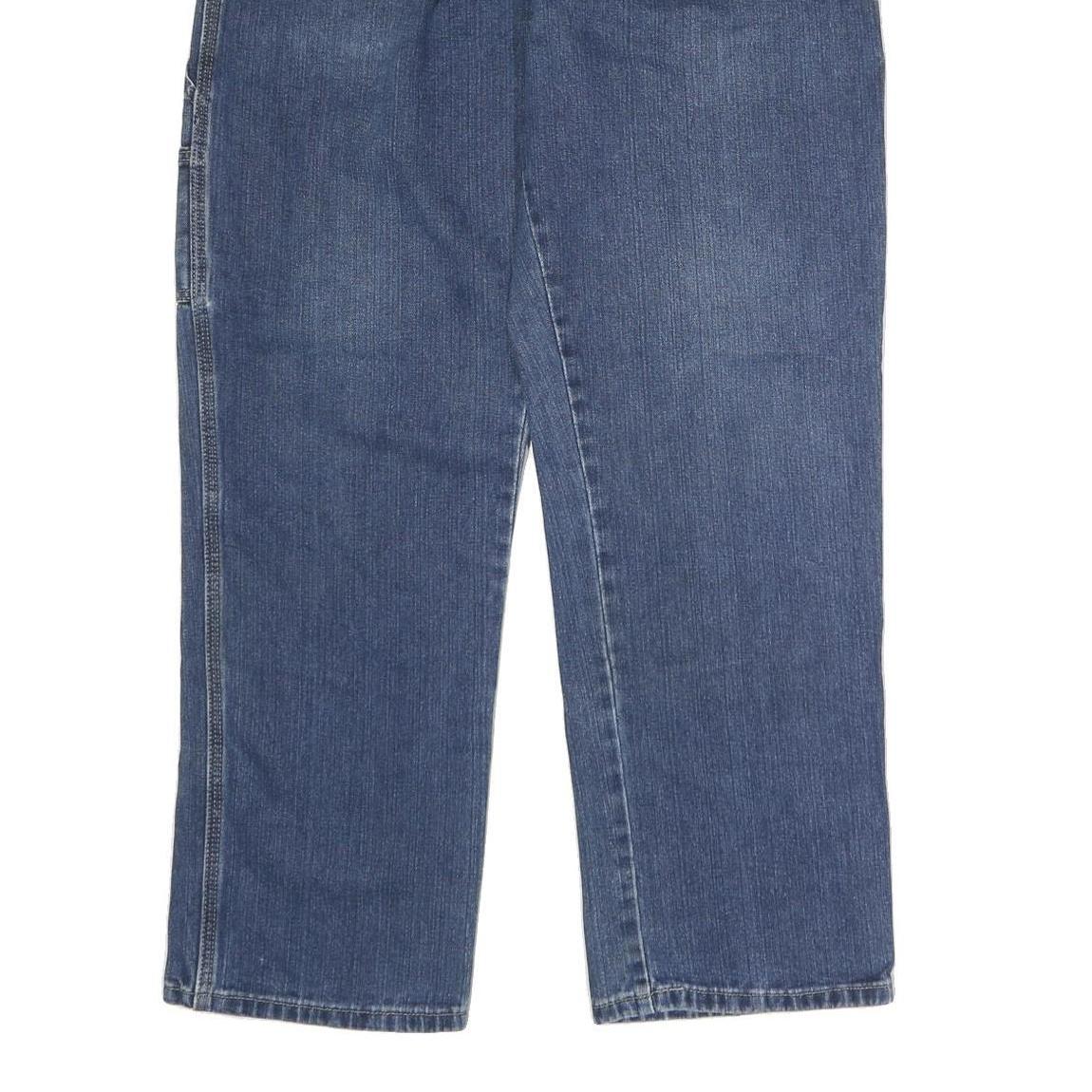 DICKIES Mens Jeans Blue Regular Straight Denim Medium W38 L35 Workwear