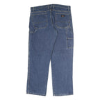 DICKIES Mens Jeans Blue Regular Straight Denim Medium W38 L35 Workwear