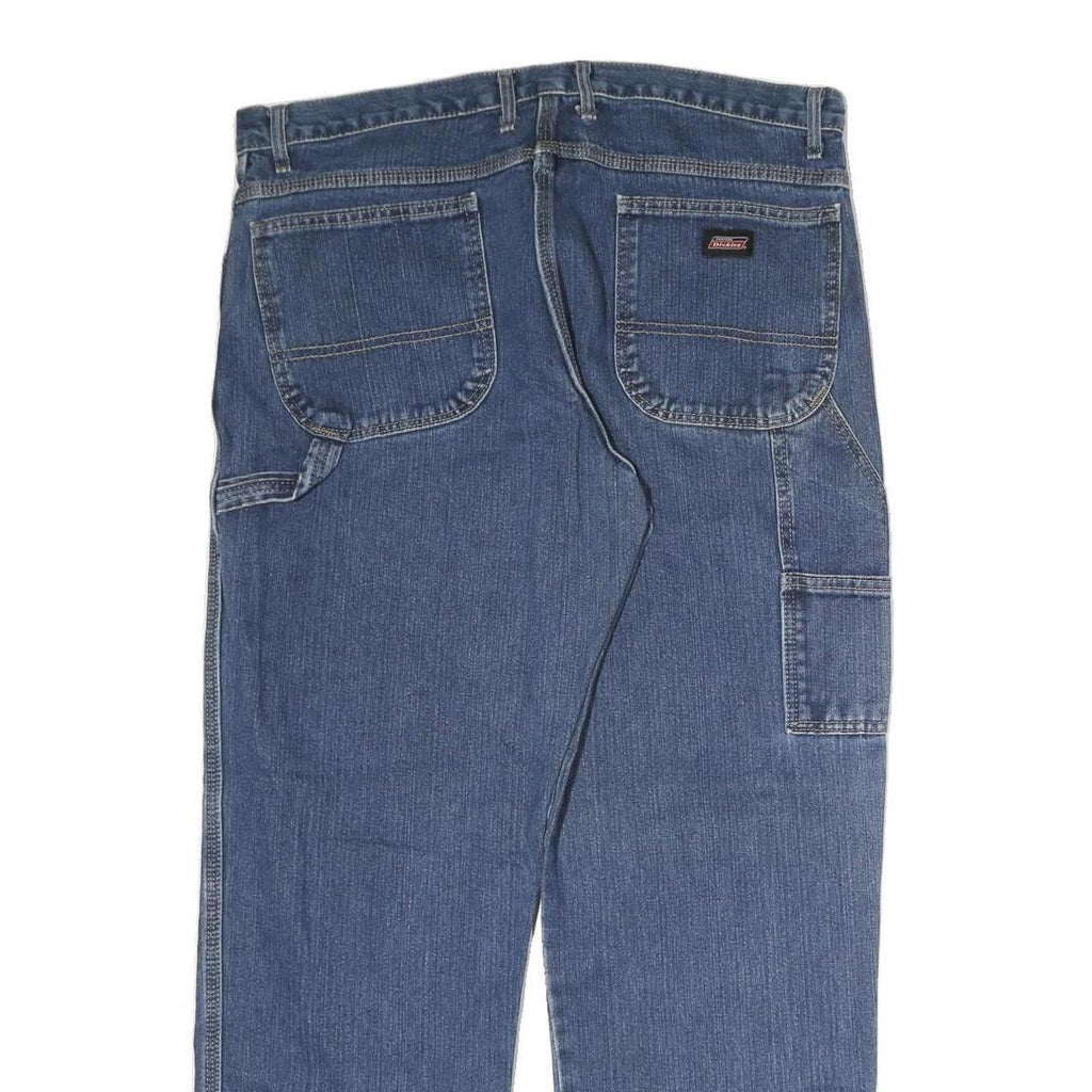 DICKIES Mens Jeans Blue Regular Straight Denim Medium W38 L35 Workwear