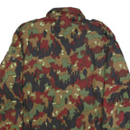 SPILAG Mens Green & Brown Camouflage Cotton Blend Jacket M Zip Military Style