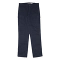 CARHARTT Mens Relaxed Navy Blue Cargo Trousers W32 L34 Cotton Blend Zip