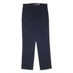 CARHARTT Mens Relaxed Navy Blue Cargo Trousers W32 L34 Cotton Blend Zip