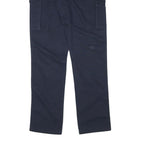 CARHARTT Mens Relaxed Navy Blue Cargo Trousers W32 L34 Cotton Blend Zip