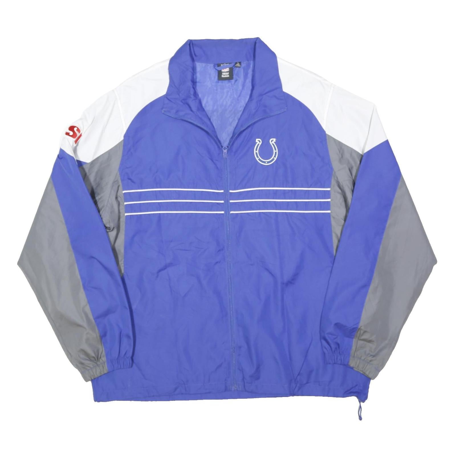 NFL Mens Blue & Grey Zip Up Track Jacket L Polyester Sportswear