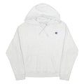 CHAMPION REVERSE WEAVE Womens White Hoodie L Cotton Blend Pullover Casual