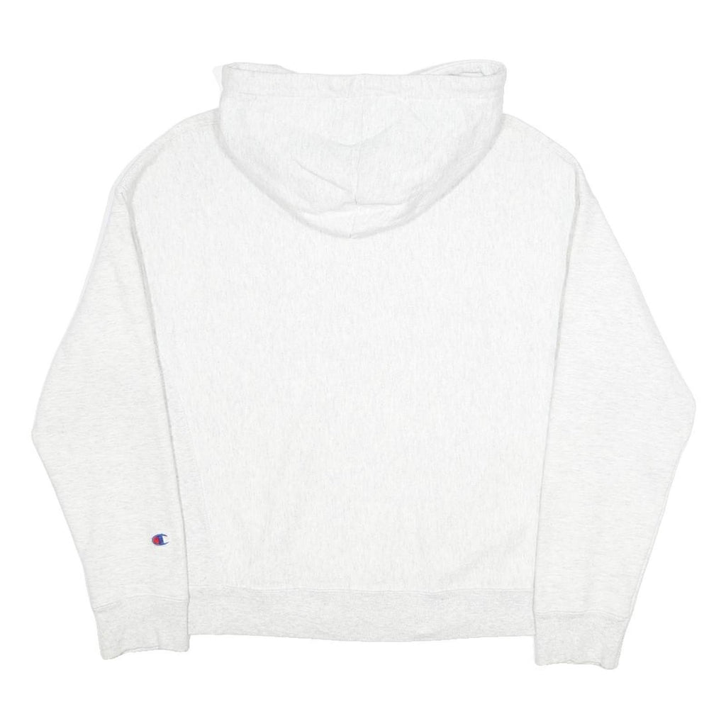 CHAMPION REVERSE WEAVE Womens White Hoodie L Cotton Blend Pullover Casual