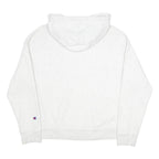 CHAMPION REVERSE WEAVE Womens White Hoodie L Cotton Blend Pullover Casual