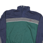 BUGLE BOY Mens Blue & Green Colourblock Pullover Sweatshirt M Cotton Blend