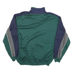 BUGLE BOY Mens Blue & Green Colourblock Pullover Sweatshirt M Cotton Blend