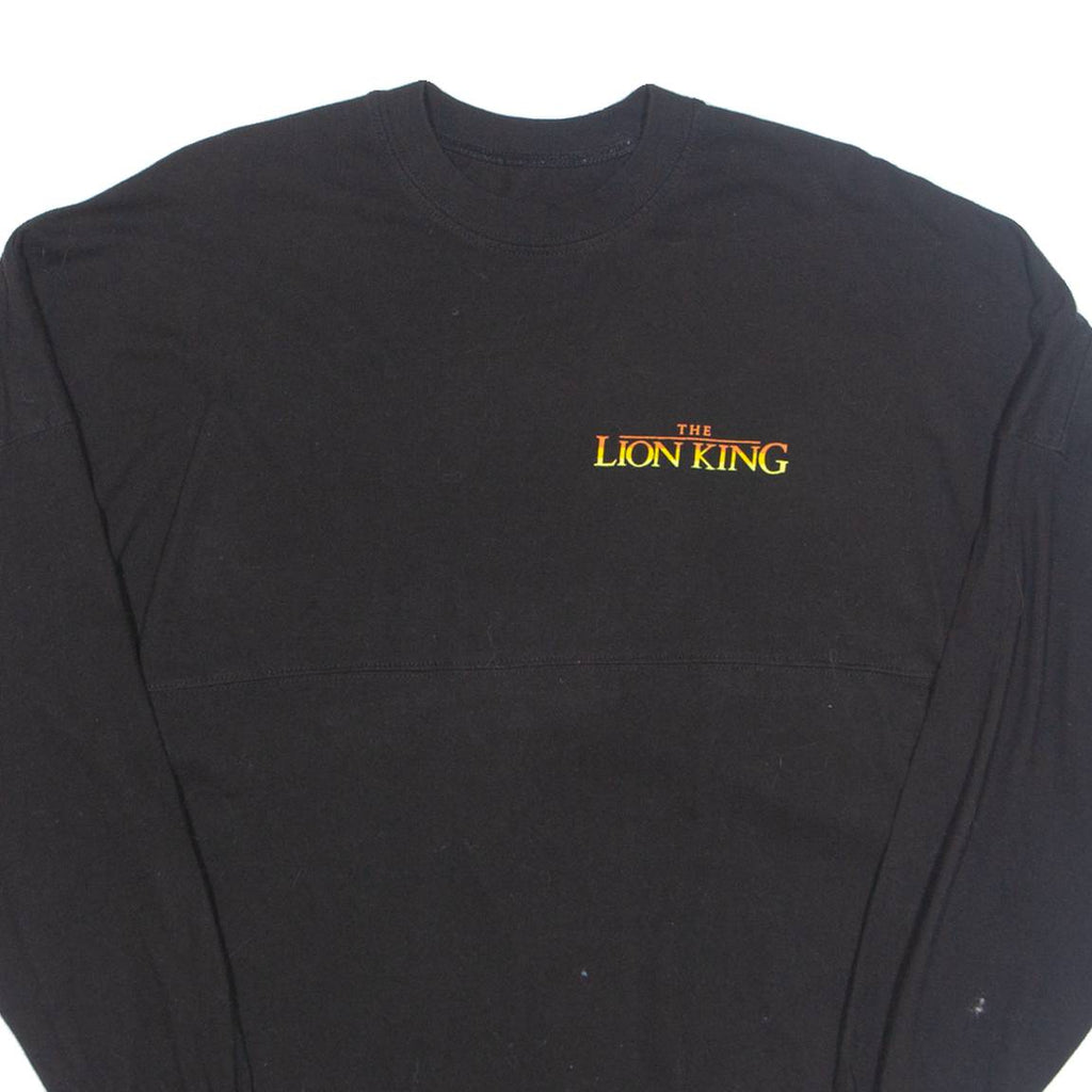 DISNEY Lion King Mens T-Shirt Black Long Sleeve USA S