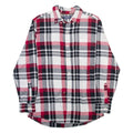 CHAPS Mens Flannel Shirt Grey Plaid Long Sleeve M