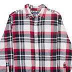 CHAPS Mens Flannel Shirt Grey Plaid Long Sleeve M