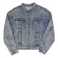 STAND Mens Blue Denim Jacket L Cotton Blend Button Front Classic Casual