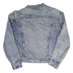 STAND Mens Blue Denim Jacket L Cotton Blend Button Front Classic Casual
