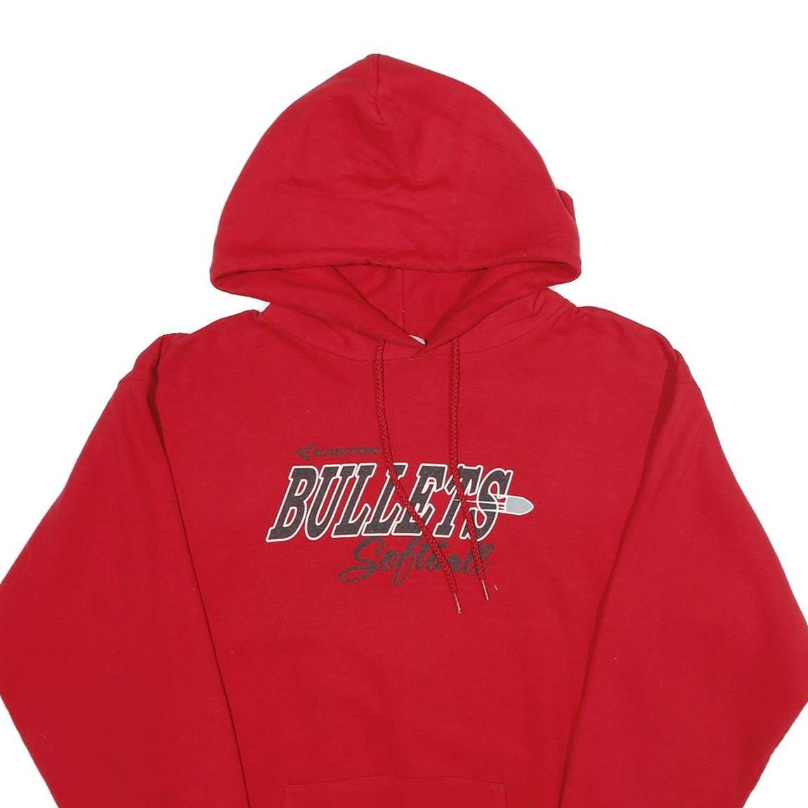 PORT AND COMPANY Mens Red Eastern Bullets Softball Hoodie M Casual Sportswear