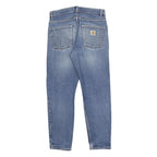 CARHARTT WIP Mens Jeans Blue Slim Skinny Denim Medium W28 L28 Casual Button