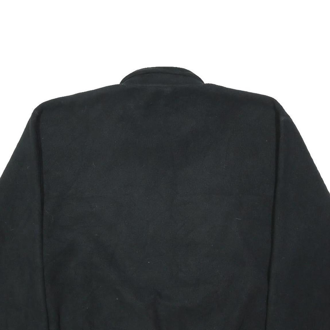 ADIDAS Mens Black Zip Jacket L Polyester Plain Sportswear Casual Lightweight