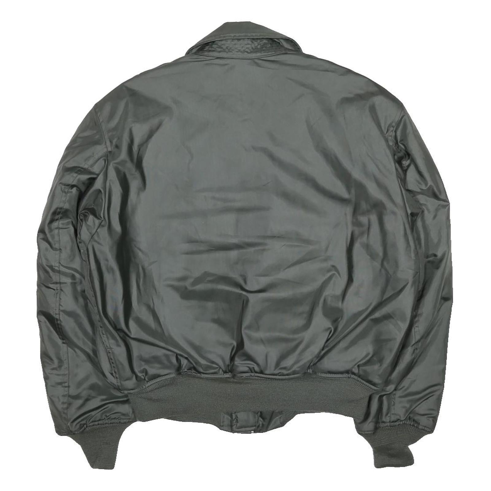 ALPHA INDUSTRIES CWU 45/P Flight Mens Green Bomber Jacket L Polyamide Military