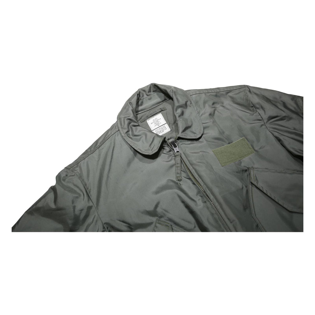 ALPHA INDUSTRIES CWU 45/P Flight Mens Green Bomber Jacket L Polyamide Military