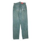 THE ORIGINAL Womens Jeans Blue Regular Straight Denim Light W28 L32 Zip Cotton