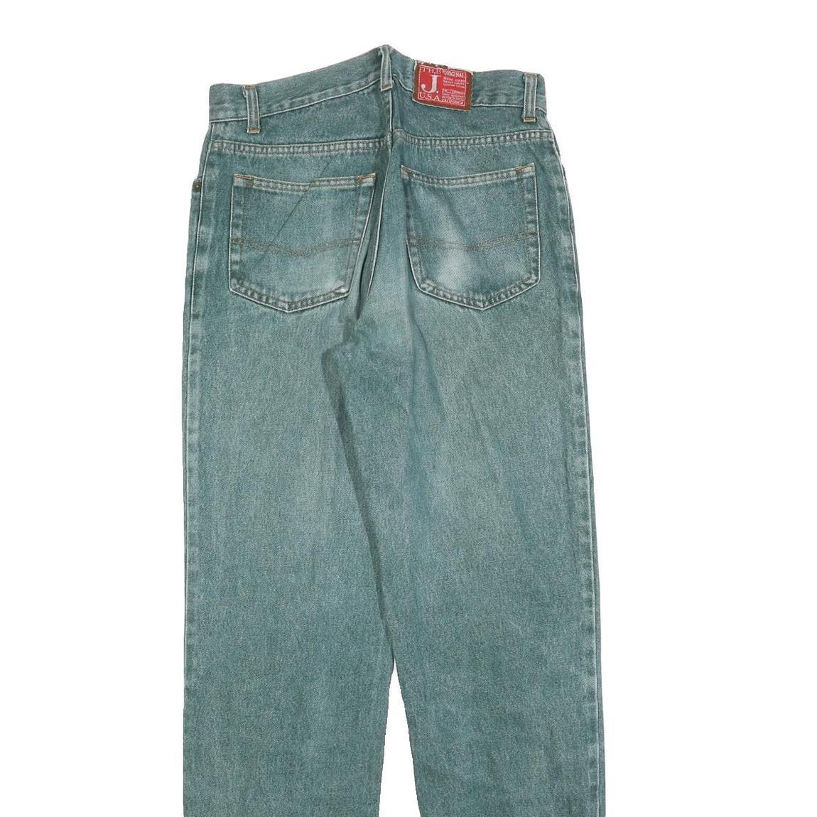 THE ORIGINAL Womens Jeans Blue Regular Straight Denim Light W28 L32 Zip Cotton