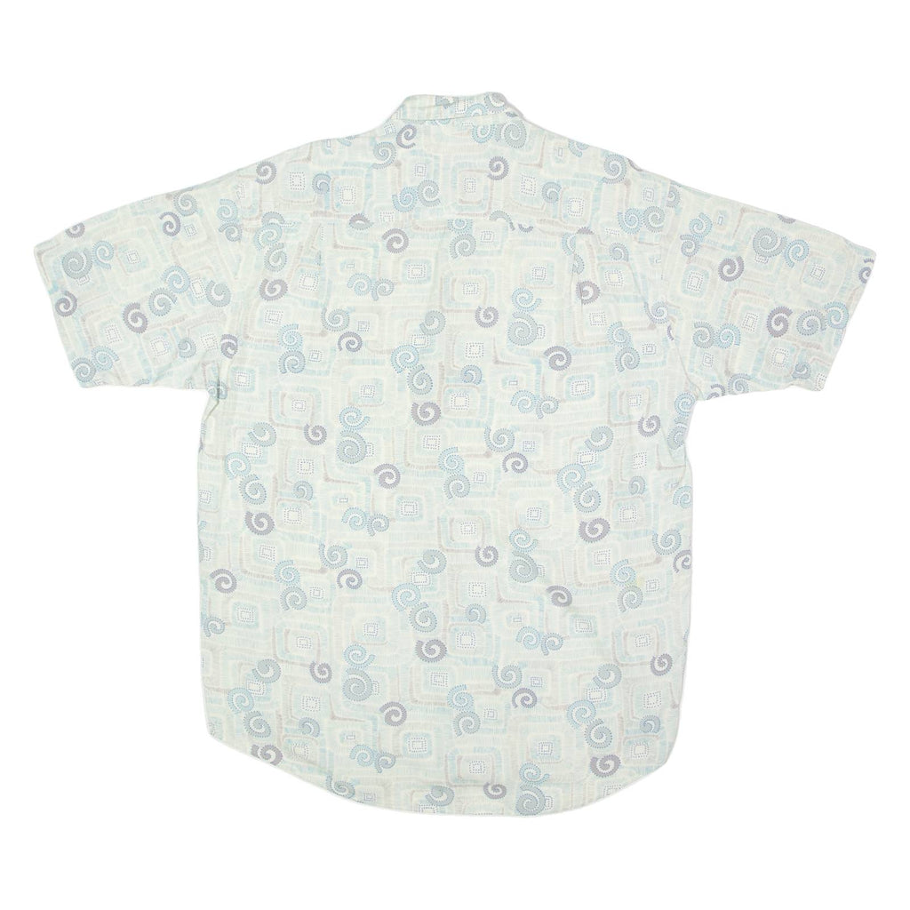 GUY'S DIMPLE Mens Shirt Blue 90s Crazy Pattern XL