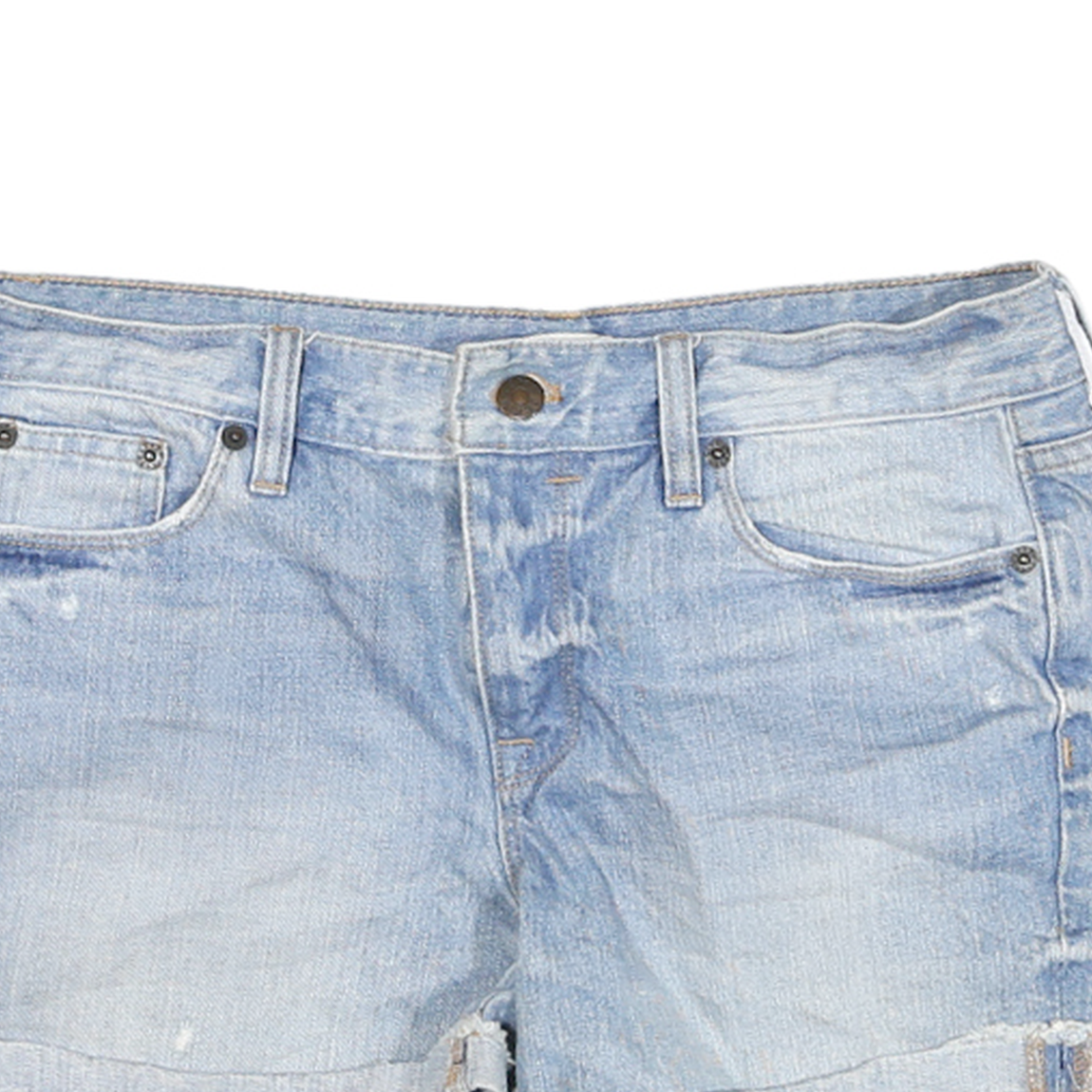 J CREW Womens Shorts Blue Denim Casual M W27 Cotton Blend Summer Wear
