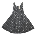 MONSOON Womens Black & White Floral Fit & Flare Cotton Dress UK 12 Sleeveless