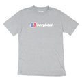 BERGHAUS Mens Grey Cotton Blend Graphic T-Shirt S Short Sleeve Crew Neck