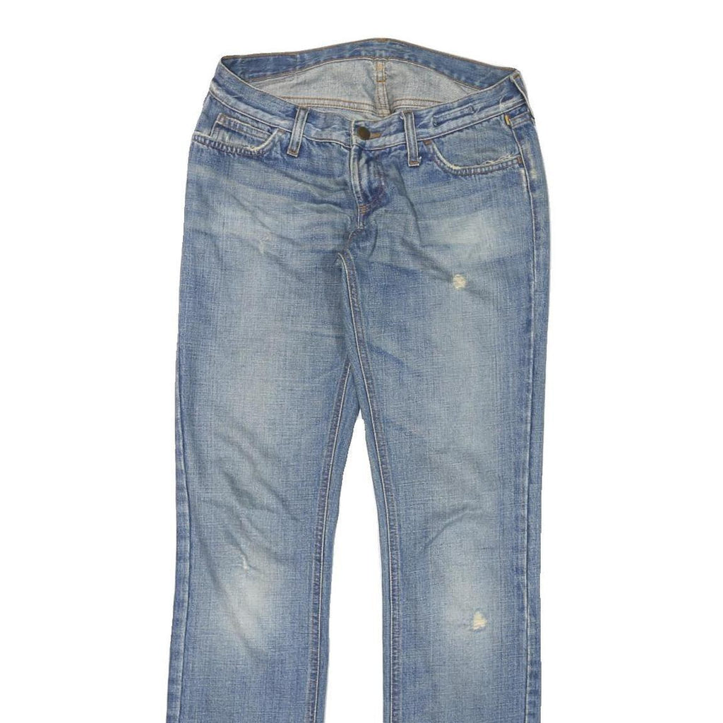 MELTIN POT Womens Regular Blue Denim Light Wash Jeans W28 L33 Casual Zip Fly