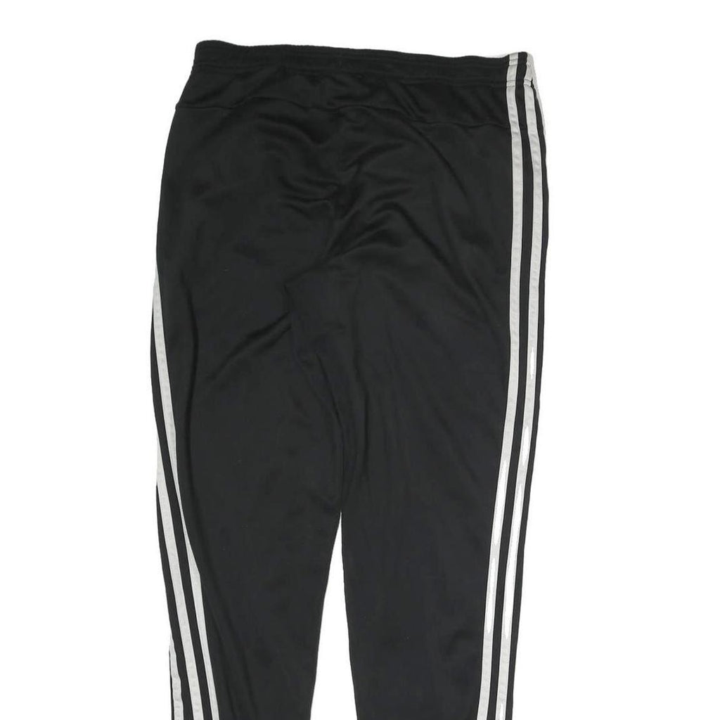 ADIDAS Mens Joggers Black White Slim Tapered S W28 L29 Three Stripes