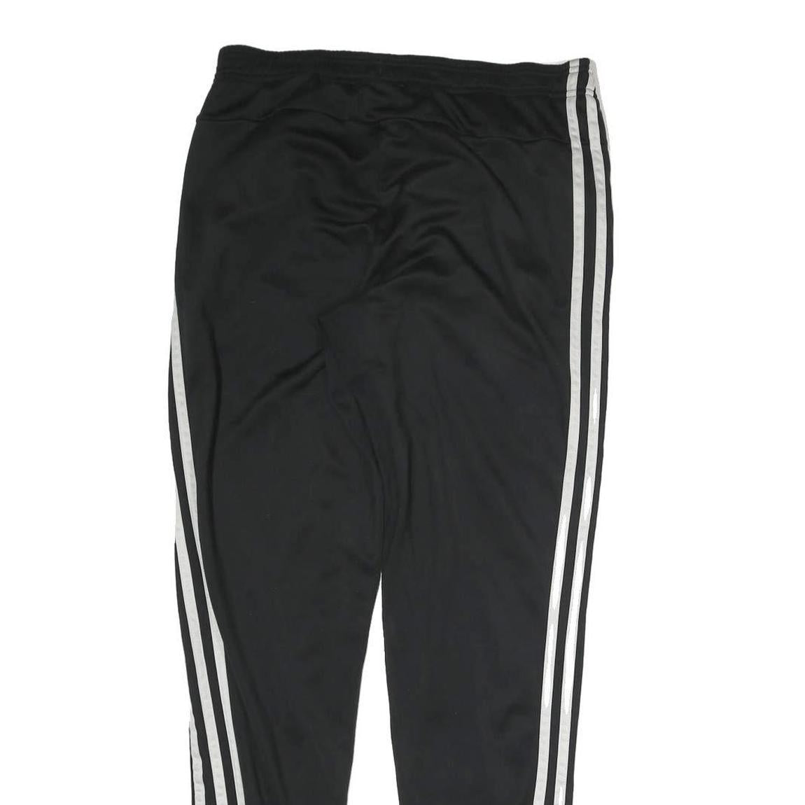 ADIDAS Mens Joggers Black White Slim Tapered S W28 L29 Three Stripes