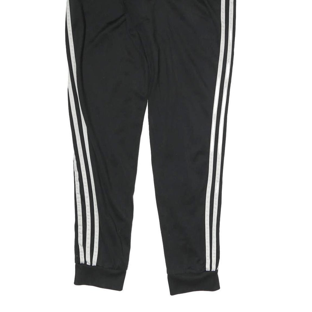 ADIDAS Mens Joggers Black White Slim Tapered S W28 L29 Three Stripes