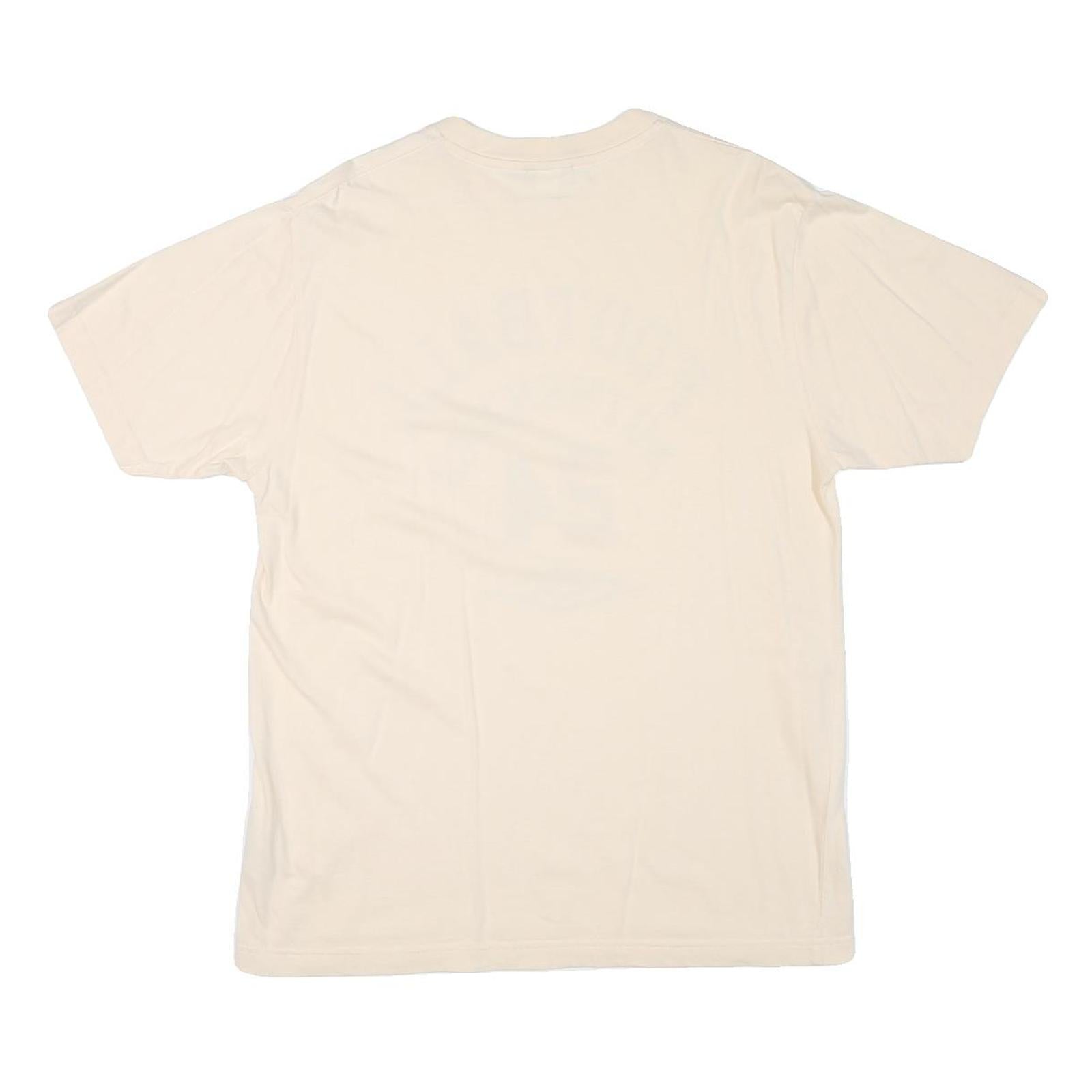 UMBRO Mens Cream Football Authentics Graphic T-Shirt L Short Sleeve Crew Neck