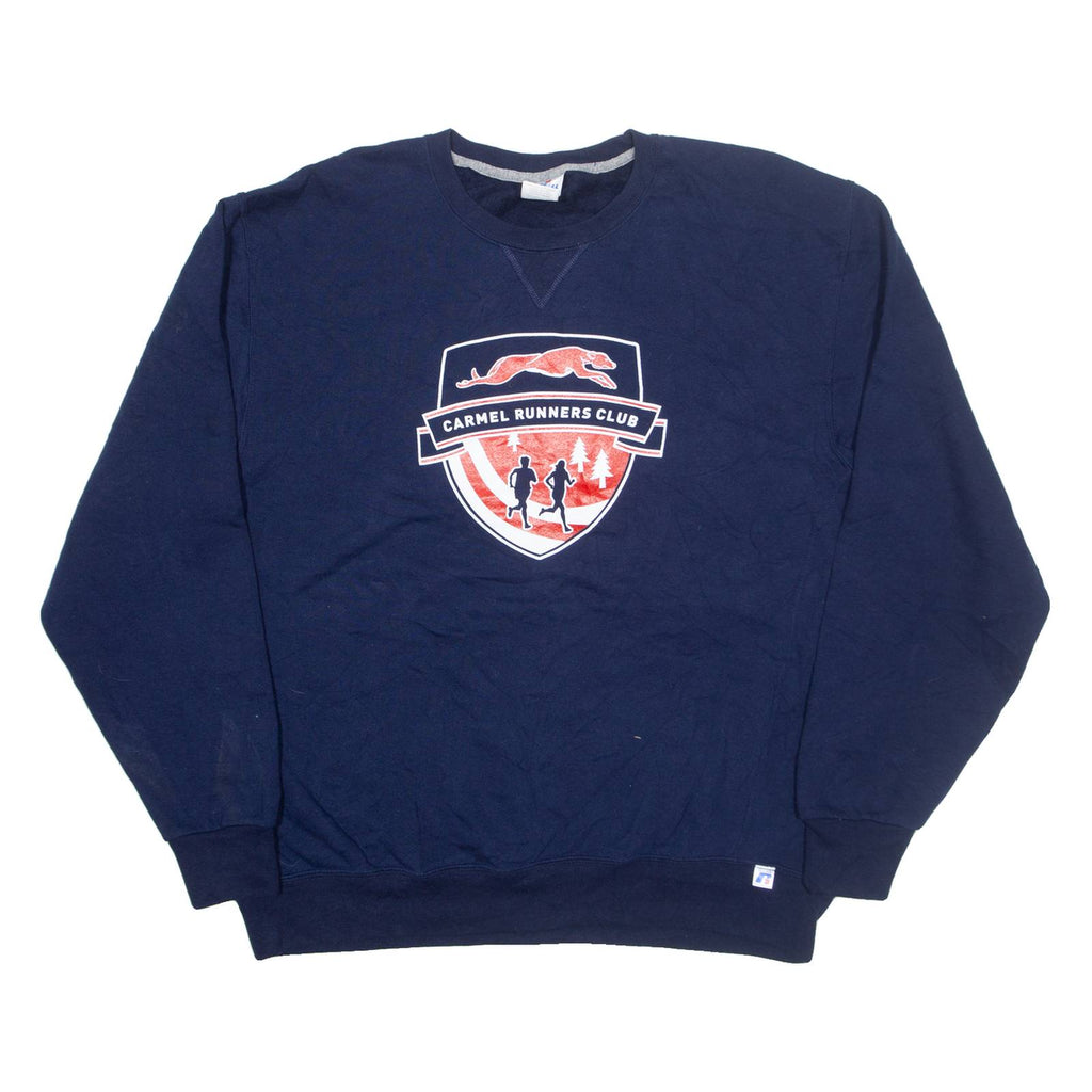 RUSSELL ATHLETIC Carmel Runners Club California Mens Sweatshirt Blue USA XL