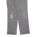 CARHARTT Mens Regular Fit Grey Denim Regular Leg W34 L32 Workwear Zip Closure