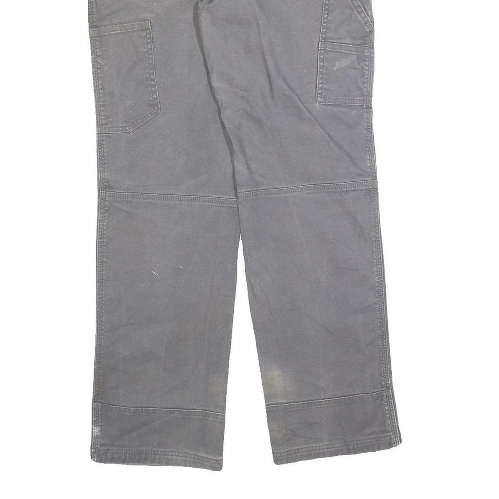 CARHARTT Mens Regular Fit Grey Denim Regular Leg W34 L32 Workwear Zip Closure