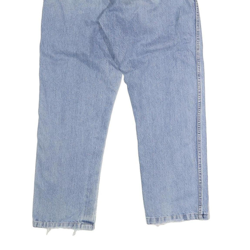 DICKIES Mens Regular Fit Blue Denim Jeans W32 L28 Button Closure Relaxed Cotton