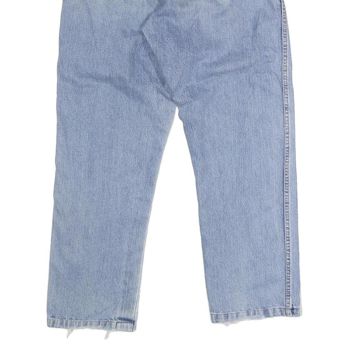 DICKIES Mens Regular Fit Blue Denim Jeans W32 L28 Button Closure Relaxed Cotton