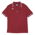 KAPPA Mens Red Short Sleeve Plain M Cotton Blend Casual Polo Shirt