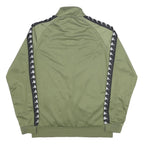 KAPPA Mens Green & Black Logo Tape Track Jacket 2XL Polyester Zip-up Casual