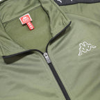 KAPPA Mens Green & Black Logo Tape Track Jacket 2XL Polyester Zip-up Casual